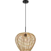 Olucia - IRENE - Hanglamp - Bruin / Zwart - Vorm: Peer