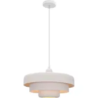 Olucia - MEREDITH - Hanglamp - Wit - Vorm: Rond