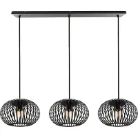 Olucia - LIEVE - Hanglamp - Zwart - 3L - Geschikt voor Woonkamer/Slaapkamer/Kantoor/Horeca - Vorm: Rechthoek