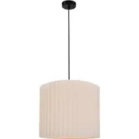 Olucia - SARITA - Hanglamp - Beige / Zwart - Vorm: Rond