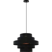 Olucia - JANA - Hanglamp - Zwart - Vorm: Rond