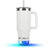 HidrateSpark Hidrate - Spark PRO 2 Tumbler - Slimme waterfles - 887ml - Led Verlichting - Wit