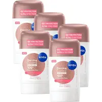 Nivea Derma Control Clinical Ultra Even Tone Deodorant Stick - 100u anti‑transpirantbescherming - Met Vitamine C - Voordeelverpakking - 5x50ml