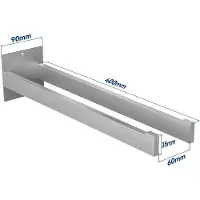 CECIPA MAX Handdoekhouder Zonder Boren - 40CM Handdoekrek Zilver Zelfklevend Roestvrij Staal Handdoekrek Zonder Boren Voor Badkamer en Keuken