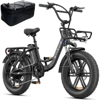 ENGWE L20 Boost Elektrische fiets - Actieradius 120km - Verwijderbare batterij 48V13Ah - Motor 250W - Shimano 7 versnellingen - Mechanische Schijfremmen - 20 Inch Commuter E-Bike - Fatbike - Zwart