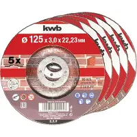 Kwb 792295: Rechte zaagschijf, 125 mm, 5 stuks
