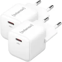 Intenso W30C GaN USB-oplader 30 W 1x USB-C Wit Binnen GaN, USB Power Delivery (USB-PD)