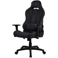 AROZZI Torretta Gamingstoel met zachte stofbekleding - Puur zwart