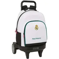 Safta Real Madrid 26/27 33l Wheeled Backpack Wit Kinderen