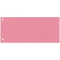 Exacompta Pak van 100 horizontale tabstroken met perforatie 180g - 105x240mm - Roze - 13335B