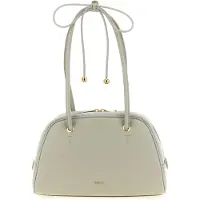 Furla Leren schoudertas Poppy Dome Shoulder Bag Stone Gray Lichtgrijs