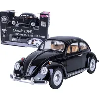Jamara RC voertuig Auto - 402700 RC Klassieke Auto - Volkswagen Kever - Die-cast - Zwart - 27MHz RC Model Kant en Klaar - 1:18 Bestuurbare Auto