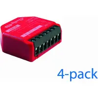 Shelly Relais "1PM Gen4", 4-delig pakket, max. 16A, 1 kanaal, met stroommeetfunctie, WLAN, Matter, Zigbee, Bluetooth