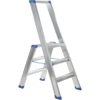 Escalo trapladder Sparta 3 treden - beugel met gereedschapsbakje - extra brede antisliptreden 8 cm