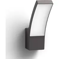 Philips Wandlamp Splay, 12W, Buitenverlichting voor aan de muur, Anthraciet, Metaal, IP44, Geschikt voor terras, tuin, enz
