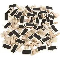 Packlinq Schoolbord met wasknijpers, afm 4x2 cm, 100stuks
