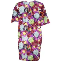 Cavalli Class Florale Print Zijde Mini Jurk