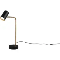 TRIO Bureaulamp Marley, messing / goud, Woon-/ Eetkamer, metaal, Modern, bureaulamp