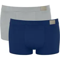 Sloggi Boxershorts 'GO Natural Hipster' blauw / lichtgrijs