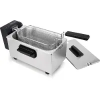 Emerio Frituurpan 3 Liter - Friteuse - Regelbare Thermostaat - Koude Zone - Frietketel DF-132653 RVS