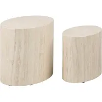 Ebuy24 Micca salontafel set van 2 stuks. beige.