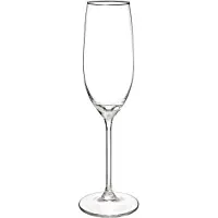 Secret De Gourmet Champagneglazen set Lina - doosje 6x stuks - chique transparant glas - 21 CL - Champagneglazen