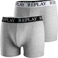 Replay Boxershorts grijs gemêleerd / zwart / offwhite