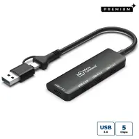 Microconnect UC0070-5G-USB-C-4IN1-C interface hub USB 3.2 Gen 1 (3.1 Gen 1) Type-C 5000 Mbit/s Zilver