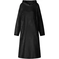 vidaXL Deken hoodie Zwart S Flanel