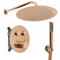 REA Inbouw Regendoucheset Lungo Diamond Copper + Box