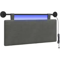 vidaXL Hangend hoofdbord Donkergrijs Corduroy stof