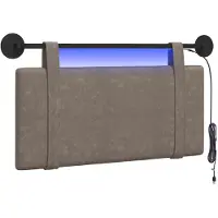 vidaXL Hangend hoofdbord Grijs Antiek PU