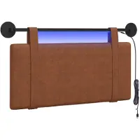 vidaXL Hangend hoofdbord Bruin Antiek PU