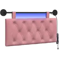 vidaXL Hangend hoofdbord Roze Fluweel
