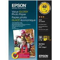 Epson Value Glossy Photo Paper - 10x15cm - 2x 20 Vellen (BOGOF)