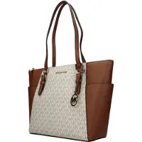Michael Kors Beige Leren Schoudertas