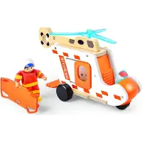 Hape Houten ambulance helikopter - - vanaf 24 maanden