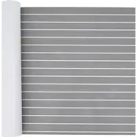 vidaXL Bootmat Gestreept Lichtgrijs en wit 240 x 90 cm EVA