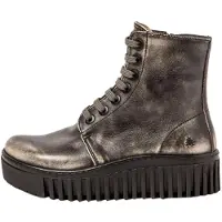 Art Dames Leren enkellaarsjes 1517 Brighton grijs (40), Leer, 3 tot 5 cm, Ritssluiting, Casual 1151713EH003_001