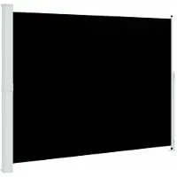 vidaXL Tuinscherm uittrekbaar 220x314 cm zwart