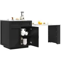 MODFU - Uitschuifbare Bartafel - Opbergruimte - Lades - Zwart