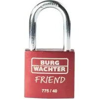 Burg wachter 39431 Hangslot 40.00 mm Verschillend sluitend Rood Sleutelslot