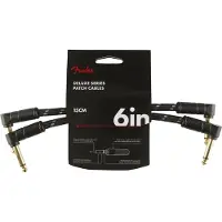 Fender Deluxe 6" Patch Cable 2 Pack Black Tweed
