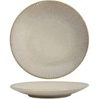Cookinglife Ontbijtborden / Dessertborden Coastal Lines Ocean Beige ø 21 cm - 6 Stuks