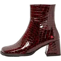 Art Dames 1706 Verona bordeauxrode leren enkellaarsjes bordeauxrood (38), Leer, 5 tot 8 cm, Ritssluiting, Casual 117061267003_008