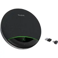 Yealink SP96 – Draagbare Speakerphone – Bluetooth, USB-A & USB-C – Inclusief BT51-C dongle – Conferentiespeaker met 6 Microfoons & LCD – Voor Teams, Zoom & meer – Grijs