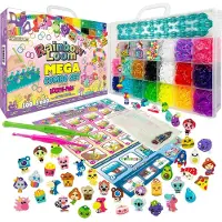 Bandai - Rainbow Loom Mega Combo Set - Reuzenarmband Maakset - Creatieve Hobby - Weefgetouw met 5600 Bedels & Kralen Elastieken - Gepatenteerde Kit - Speelgoed voor Kinderen 7+ - CD00101