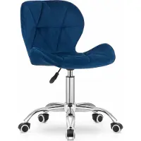 Leobert Chaise - - Avola - Fluwelen bekleding, marineblauw - 53,5 x 55 x 73,5-86,5 cm