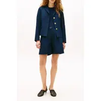 Tommy Hilfiger Dames Slim fit blazer met navy gouden knopen (36), Casual, Polyester, Marineblauw WW0WW49335