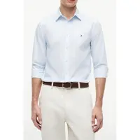 Tommy Hilfiger Flex Poplin Small Print Shirt Sweet Blue/allover Size: XXL | Casual Shirts Outlet | Heren | Blauw